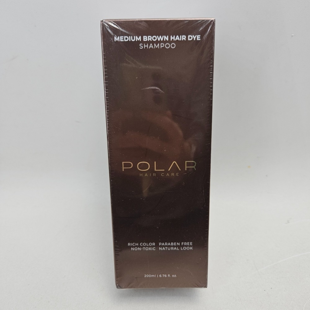 Polar Med-Brown Hair Dye Shampoo 6.7oz Color No-toxic Natural Brunette Medium
